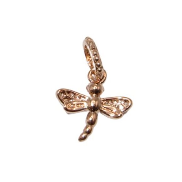 Pandora Dragonfly 14k Rose Gold Plated CZ & SS 23" Pendant Necklace 388803C01 - Picture 3 of 7